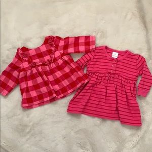 Hanna Andersson Bundle 70 Plaid Stripe Top & Dress